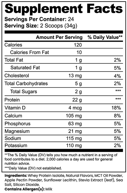 Advanced 100% Whey Protein Isolate (Vanilla)